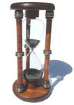 Pirate Black Sand Hourglass timer, made from an Original Antique Bobbin (1 hour)