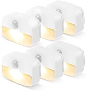 ZISUYU Motion Sensor Light Indoor Led Night Light Stick on Nightlight Battery Operated Lights for Toilet Closet Bathroom Bedroom Hallway Stair