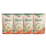 INSTAFOOD Pulav | Ready to Eat Meal | Ready to Cook |3-4 Servings Each|Pack of 4 (Each 150 g )| After Cooking Gets 2KG to Serve | Zip Lock Packaging |Vegetarian Meal|Easy to Make Just Add Water and Cook