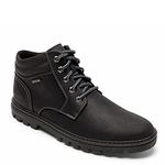 Rockport Men's Weather Or Not Plain Toe Boot Ankle, Black Leather/Suede, 8