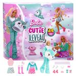 Barbie Cutie Reveal Advent Calendar with Doll & 24 Unboxing Surprises, Holiday Advent Calendar with Color Change, HJX76