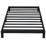 EMODA 6 Inch Twin Bed Frames No Box Spring Needed, Heavy Duty Metal Twin Platform Bed Frame, Noise Free, Easy Assembly, Black