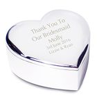 Gift Cookie Personalised Wedding Party Silver Heart Trinket Engraved Free