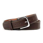 The Foreman Leather Belt | Made in USA | Full Grain Leather | Mens Belt, Chocolate Brown, Pant Size 48 (Belt Size 50)