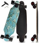 Longboard Skateboard for Beginners, 31 Inch Pro Complete Concave Cruiser Skate Boards with 8 Layer Maple Deck and ABEC-9 Bearing, T-Tool Included