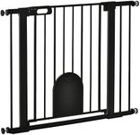 PawHut Dog Gate with Cat Flap Pet S