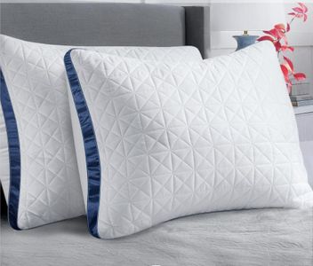 Slybear Pillows Standard Size Set of 2 Cooling Hotel Luxury Bed Pillows for Sleeping 2 Pack, Supportive Breathable Down Alternative Gusset Standard Pillow for Side Stomach or Back Sleepers