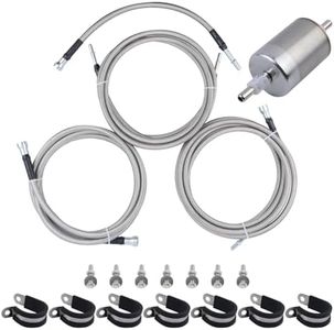 MUCO Stainless Fuel Lline kit 819-840 Flexible Braided Lines Stainless Steel for GMC Sierra/Chevy Silverado 1500 2500 3500 1999 2000 2001 2002 2003