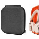 GEEKRIA Shield Case for Over-Ear Headphones, Replacement Hard Shell Travel Carrying Bag with Cable Storage, Compatible with Audeze Maxwell, Anker Soundcore SpaceOnePro, SONY WH-1000XM5 (Dark Grey)