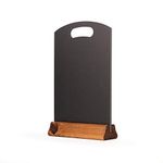 Chalkboards UK Handheld Table Top Blackboard with Plinth, Wood, Black, 31 x 21 x 4 cm