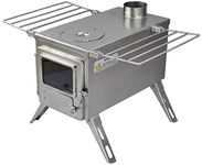 Winnerwell Nomad Large Tent Stove | Portable Wood Burning Stove for Tents, Shelters, and Camping | 1500 Cubic Inch Firebox | Precision Stainless Steel Construction | Includes Chimney Pipe