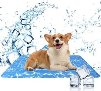 Lyneun Dog Cooling Mat 65x50 cm, Reusable Cooling Mat for Dogs, Non-Toxic Gel Pet Cooling Mat, Reversible Dog Cooling Pad, Easy Fold Dog Cooling Blanket for Cats Dogs Indoor and Outdoor