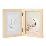 Chuckle - Baby Hand & Foot Clay Print Photo Frame Keepsake Kit - Gift for Mothers Day, New Mum and Parents and Newborn Baby Shower Party and Nursery Room Decoration - Pine