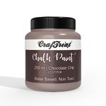 CrafTreat Chocolate Chip 250ml - Chalk Paint for Wood Furniture, Wall, Home Decor, Glass, DIY Craft - Matte Acrylic Multi Surface Paint