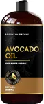 Brooklyn Botany Avocado Oil for Skin, Hair and Face – 100% Pure and Natural Body Oil and Hair Oil - Carrier Oil for Essential Oils, Aromatherapy and Massage Oil – 28 fl Oz