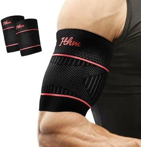 ITHW Bicep Tendonitis Brace for Pain Relief, Bicep Tendonitis Sleeve for Muscle Strains Recovery, Bicep Brace for Rehab (Small, 1Pair)