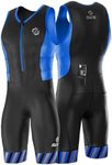 SLS3 Triathlon Suits Mens - Durable Sleeveless Tri Suit Men Triathlon Suit - Lightweight Trisuit with 2 Pockets for Storage (Blue Wave, X-Large)