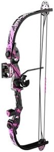 Barnett Tomcat Youth Compound Bow, Right-Handed Bow for Young Archers 8+, 17-22lb Draw Weight, 18-22in Draw Length, with 3 Pin Fiber Optic Sight, 2 Arrows, Attached Quiver, Purple