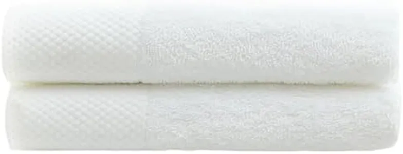 Guvar 100% White Washcloths Pack of 2-12x12 Inch, 100% Cotton, Face Cloths for Washing Face, Spa, Gym, Kitchen Dish Towels, Bathroom Washcloths