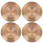 33cm Plastic Christmas Charger Plates (Rose Gold - Mosaic, 4)