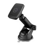 Magnetic Phone Car Mount, WixGear Universal Magnetic Car Mount Holder, Windshield Mount and Dashboard Mount Holder for Cell Phones and Tablets with Long Arm – (New Telescopic Arm)