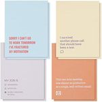 Juvale 8 Pack Funny Notepads with Sarcastic Sayings, Demotivational Notebooks for The Office, Coworkers, Employee, Colleagues, Adults, 4 Sarcastic Designs (4.25 x 5.5 Inches)