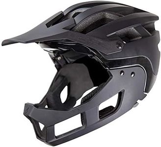 Demon United FR Link System Mountain Bike Helmet Fullface with Removable Chin Guard- Medium/Large with Head Cinch Adjuster and Extra Padded Fit Kit