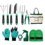 DEWINNER Garden Tool Set, Hand Tool Gift Kit, Outdoor Gardening transplanting for Gardener, with heavy duty hold bag for storage