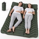 HAUSPROFI Double Camping Sleeping Mat, Ultra-light Camping Air Mattress for 2 People with Foot Pump & Pillow, Compact and Lightweight Inflatable Mattress, Camping Mat for Hiking, Beach and Outdoor Use