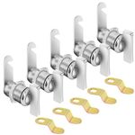 Cam Lock Thumb Operated Cabinet Locks, Non-Locking Compartment Lock for RV Storage, Camper, Vehicles, Files Drawers (1-1/8 Inch 5Pcs)