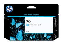 HP 70 Light Cyan 130-ml Genuine Ink Cartridge (C9390A) for DesignJet Z5200, Z3200, Z3100 & Z2100 Large Format Printers