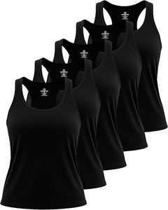 5 Pack: Womens Plus Size Quick Dry Fit Ladies Tops Blouse Tee Athletic Yoga Workout Running Gym Active Tees Exercise Women Racerback Sleeveless Flowy Fitness Loose Fit Tank Top Just My- Set 5, 1X