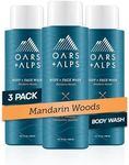 Oars + Alps Mens Moisturizing Body and Face Wash, Skin Care Infused with Vitamin E and Antioxidants, Sulfate Free, Mandarin Woods, 13.5oz, 3 Pack