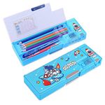 LilyBeauty Pop Up Multifunction Pencil Case for Girls and Boys, Cute Cartoon Pen Box Stationery with Sharpener, Schedule, School Supplies, Best Birthday Gifts for Kids【Blue-Dragon】