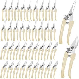 Amylove 24 Pcs Garden Shears, Floral Scissors Pruning Shears Stainless Steel Professional Pruning Scissors Gardening Tools Pruning Shears Horticultural Pruning Shears for Gardening(White)