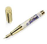 J.S. Staedtler Louis XIV. Fountain Pen, Gold-Plated, handpolished 18 kt Gold Nib, M, 9PT1LXIVM