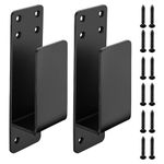 2x4 Door Barricade Brackets, 2 Pcs Drop Bar Security Door Brackets, Metal U Brackets for 2x4 Lumber, Door Bar Holder Bracket, Drop Open Bar Holder for Home, Barn, Shed, Garage, Gate Door Security