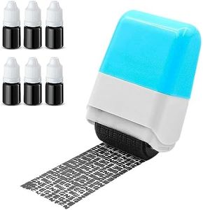 Identity Theft Protection Roller Stamp Set, Including 6-Pack Refills - Confidential Roller Stamp, Anti Theft, Privacy & Security Stamp, Designed for ID Blackout Security