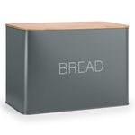 EHC Bread Bin, Bread Bins for Kitchen, Bread Tin, Large Bread Bin food Storage, Grey