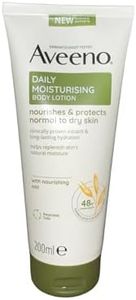 Aveeno Loción corporal hidratante diaria, con avena calmante y emolientes ricos, adecuada para pieles sensibles, nutre y protege la piel normal a seca, sin fragancia, 200 ml - El embalaje puede variar