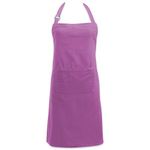 DII Adjustable Neck & Waist Ties with Front Pocket, 32x28 Apron Chino Chef Collection, Orchid (CAMZ33537)