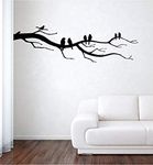 Branch Tree Bird Wall Decal Vinyl Art Sticker Bedroom Living Room Home Accessories House Decoration Wallpaper Poster 60X22Cm