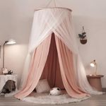 Anmas Power Bed Canopy for Girls Double Layer Dome Mosquito Net Princess Canopy for Girls Bedroom Decoration Reading Corner