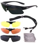 Rapid Eyewear Rx Pilot Spec Prescription Sunglasses Frame for Glasses Wearers. Changeable Lenses