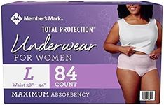 Members Mark Total Protection Underwear for Women, Large (84 Count)