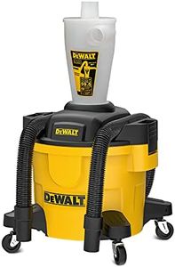 DEWALT Dust Separator with 6 Gallon Poly Tank, 99.5% Efficiency Cyclone Dust Collector, High-Performance Cycle Powder Collector Filter, DXVCS002, Yellow