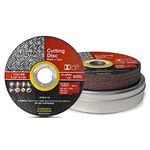 HAUTMEC Metal Cutting Discs 115mm x 1.0mm x 22.23mm 10pcs, Cut Metal, Stainless Steel, Steel and Non-Ferrous Metals, Cut-Off Wheels For Angle Grinder Use HT0014-CD