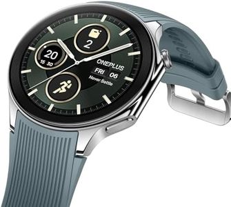 OnePlus Watch 2 with Wear OS 4,Snapdragon W5 Chipset,Upto 100hrs battery life,1.43’’ AMOLED Display,Stainless Steel & Sapphire Crystal build,Dual Frequency GPS,5 ATM, IP68 & BT Calling (Radiant Steel)