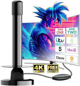 TV Aerial - Indoor TV Aerial Freeview Aerial with Signal Booster, Strong Magnetic Base for Easy Installation, Smart TV Aerial for 4K/1080P, Compatible with All TVs
