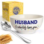 YEUYUQIU Gifts for Husband - Husband Gifts from Wife - Wedding Anniversary, Husband Cereal Bowl and Cereal Killer Spoon Set - I Love You Gifts for Him - Christmas Birthday Gifts for Husband